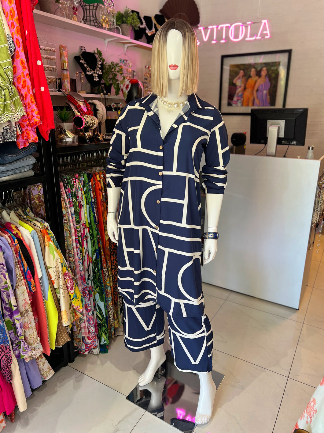 Set bluson & pantalón azul marino