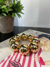 Cargar imagen en el visor de la galería, Pulsera elástico perlas doradas
