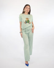 Cargar imagen en el visor de la galería, Set blusa &amp; pantalón hilo menta

