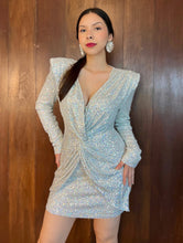 Cargar imagen en el visor de la galería, Vestido lentejuela plateado

