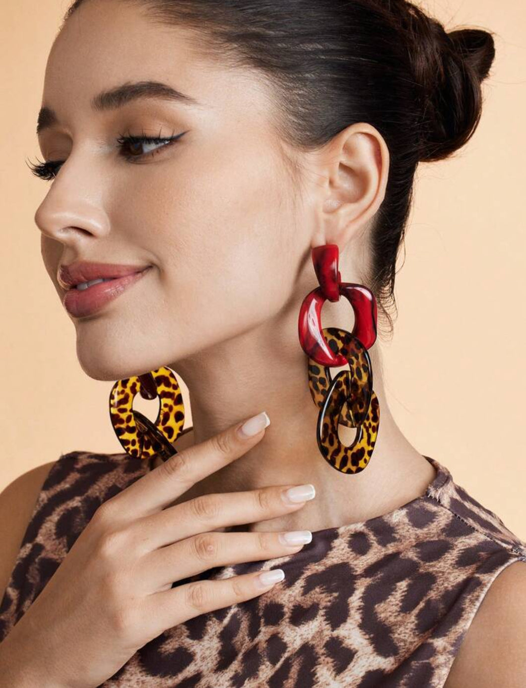 Aretes colgantes carey
