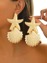 Cargar imagen en el visor de la galería, aretes conchas &amp; estrellas de mar
