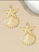 Cargar imagen en el visor de la galería, aretes conchas &amp; estrellas de mar
