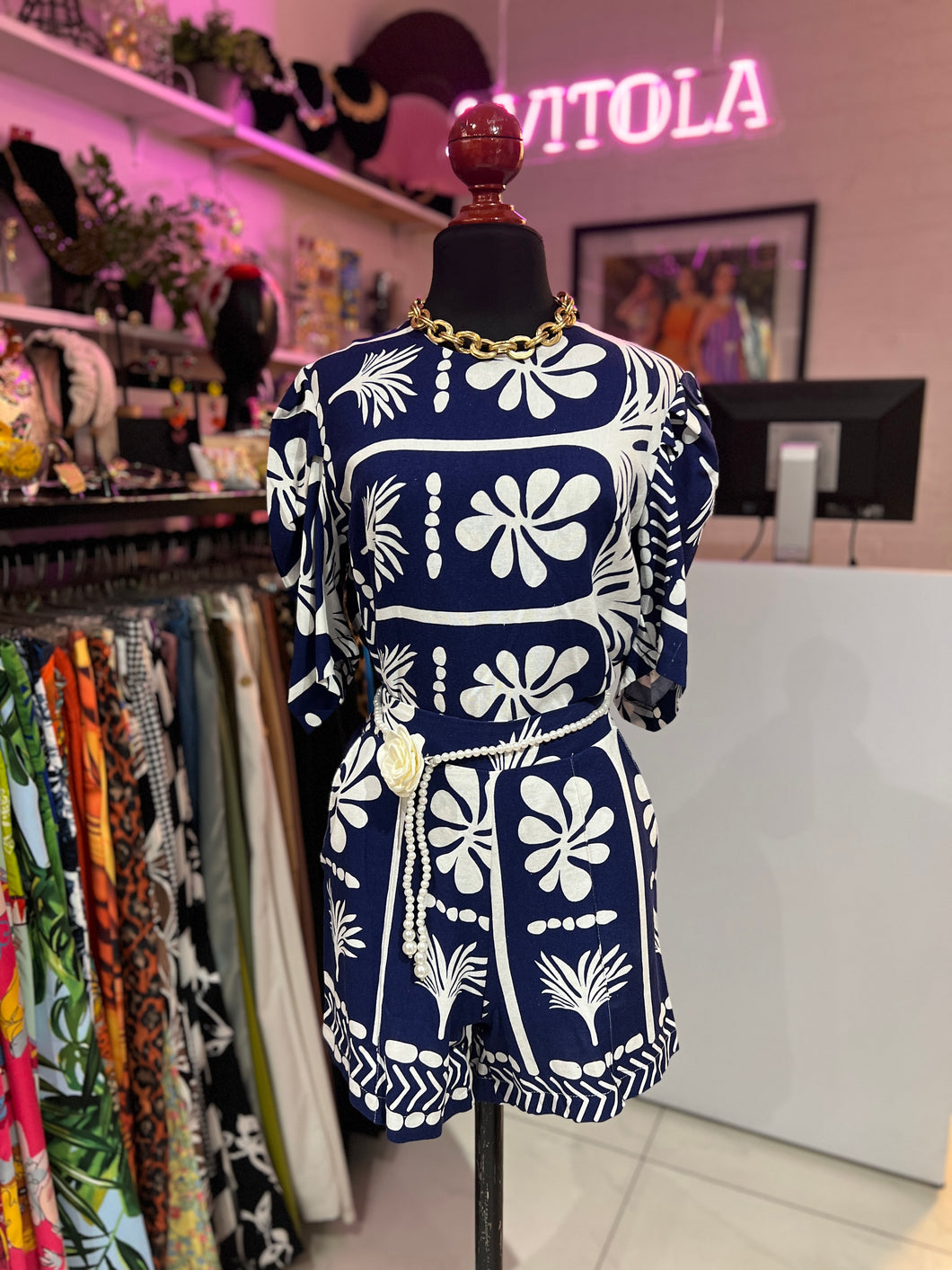 Set lino blusa & short