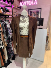 Cargar imagen en el visor de la galería, Set blazer &amp; falda gamuza chocolate
