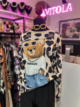 Cargar imagen en el visor de la galería, Sudadera leopardo estampado oso
