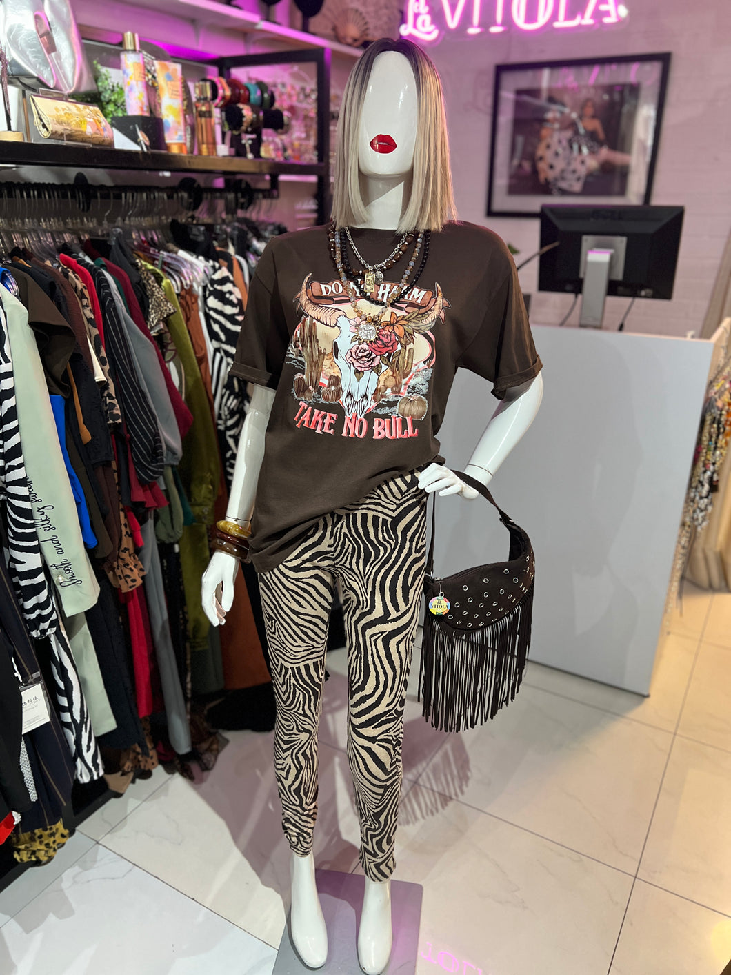 Playera estampado oversized