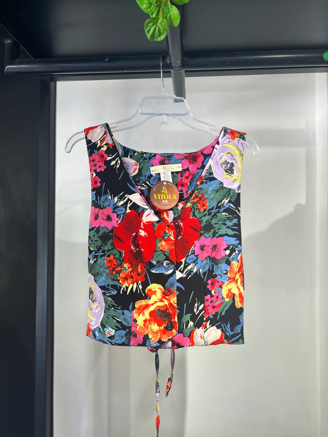 Chaleco estampado floral