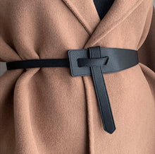 Cargar imagen en el visor de la galería, Cinturón efecto piel negro
