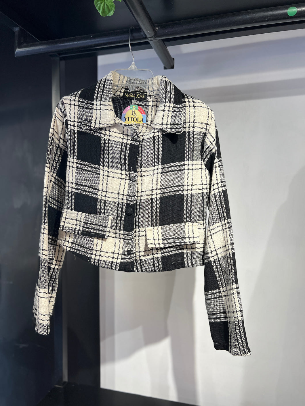 Blazer cuadros negro & blanco