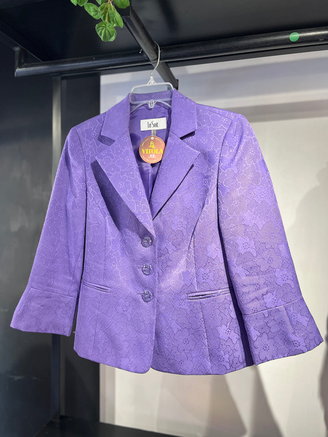 Blazer morado manga 3/4