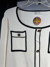 Cargar imagen en el visor de la galería, Blusa hilo blanca con negro
