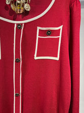 Cargar imagen en el visor de la galería, Blusa hilo rojo con blanco
