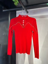 Cargar imagen en el visor de la galería, Blusa roja hilo con transparencia
