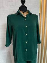 Cargar imagen en el visor de la galería, Set camisa &amp; pantalón verde botella

