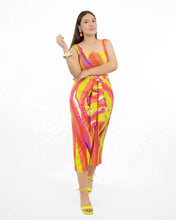 Cargar imagen en el visor de la galería, Set top &amp; falda midi estampada
