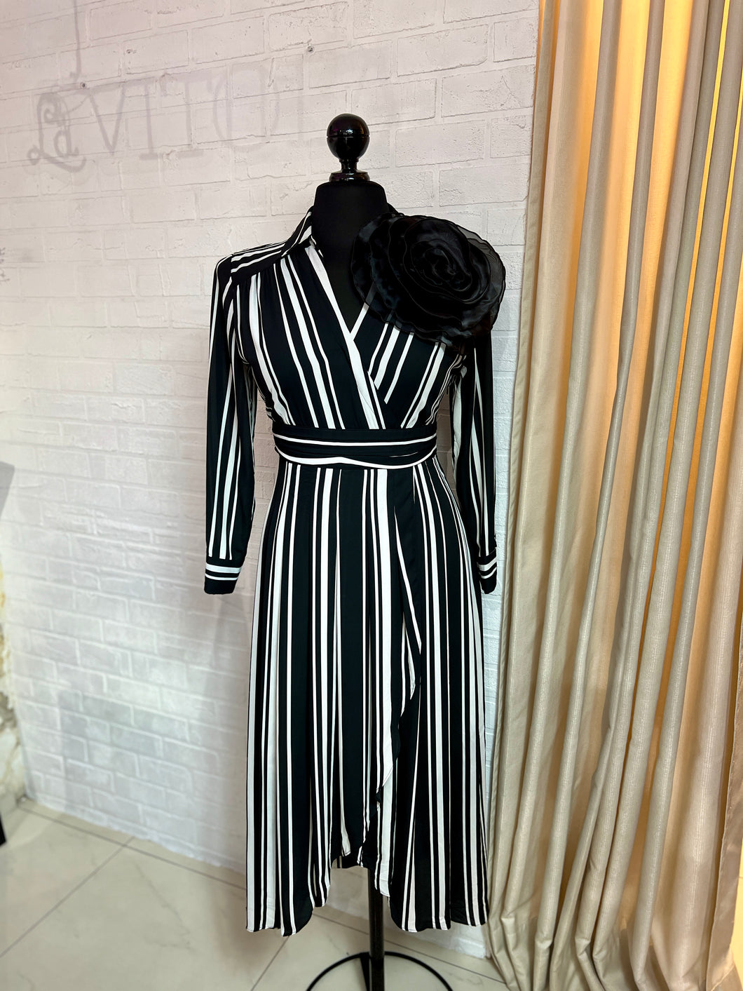 Maxi vestido rayas negro & blanco