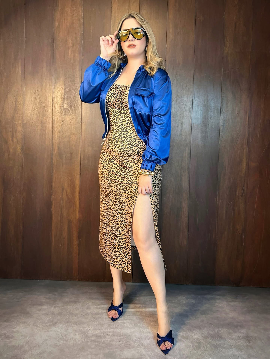 Vestido leopardo midi