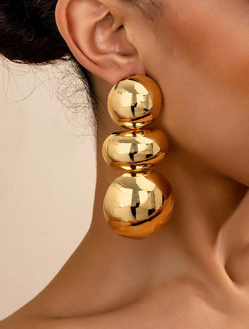 Aretes chunky dorados