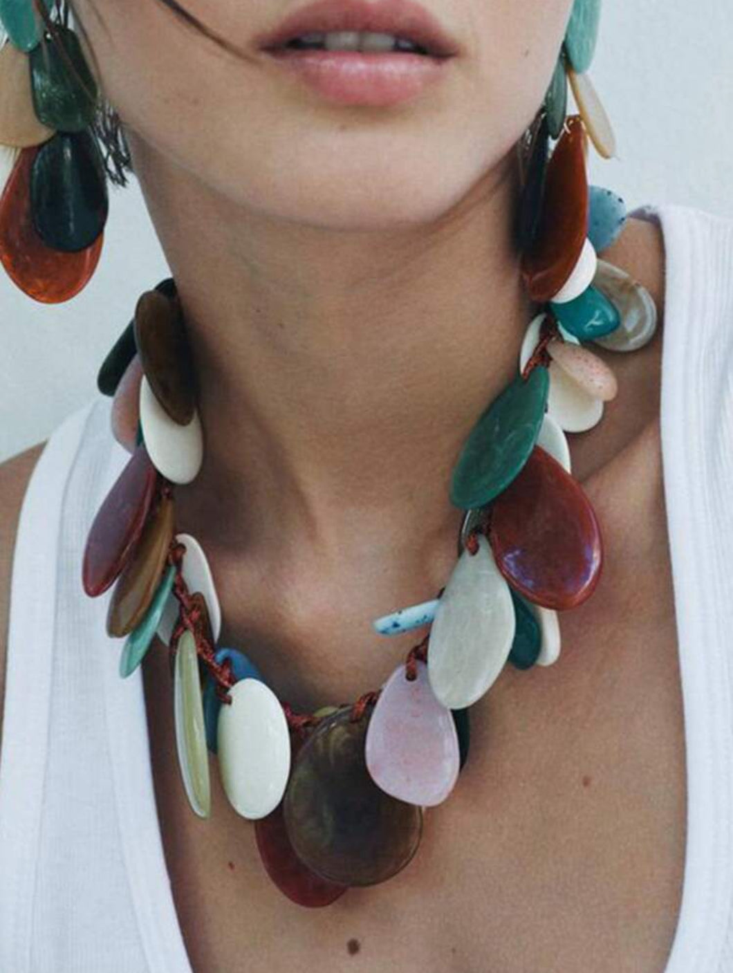 Collar petalos colores