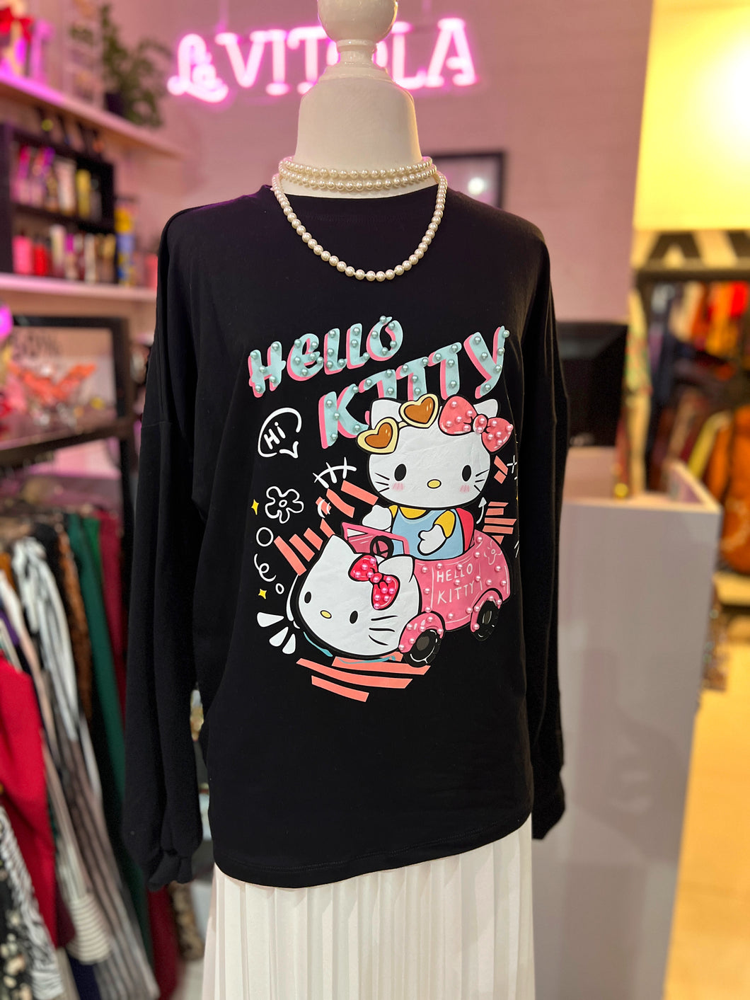 Sudadera negra Hello Kitty