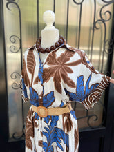 Cargar imagen en el visor de la galería, Vestido lino estampado floral con cinturón
