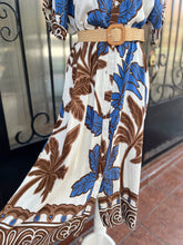 Cargar imagen en el visor de la galería, Vestido lino estampado floral con cinturón
