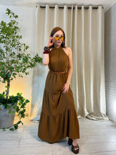 Cargar imagen en el visor de la galería, Vestido halter café

