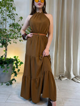 Cargar imagen en el visor de la galería, Vestido halter café
