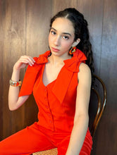 Cargar imagen en el visor de la galería, Set chaleco &amp; pantalón moños rojo
