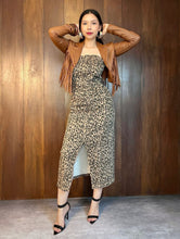 Cargar imagen en el visor de la galería, Vestido midi denim animal print
