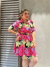 Cargar imagen en el visor de la galería, Vestido lino estampado tropical
