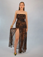 Cargar imagen en el visor de la galería, Vestido mesh straple animal print
